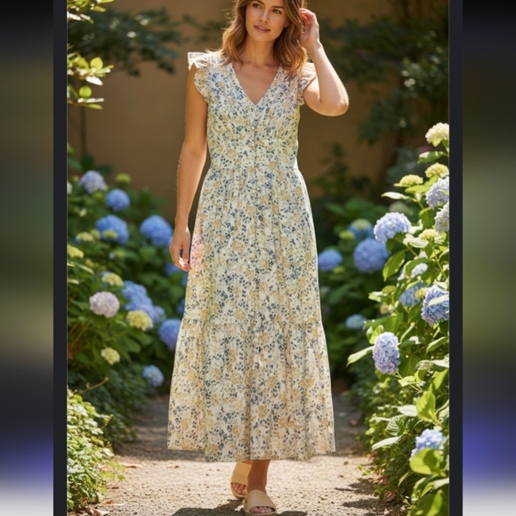 DRESS FORUM Floral Sleeveless Maxi Dress. Size S - Picture 10 of 10